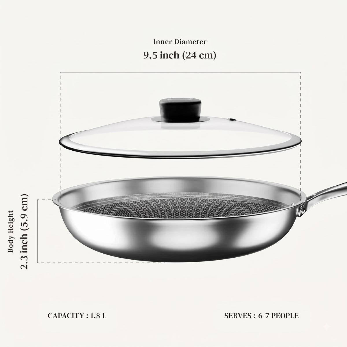 HexaShield Triply Hybrid Frying Pan