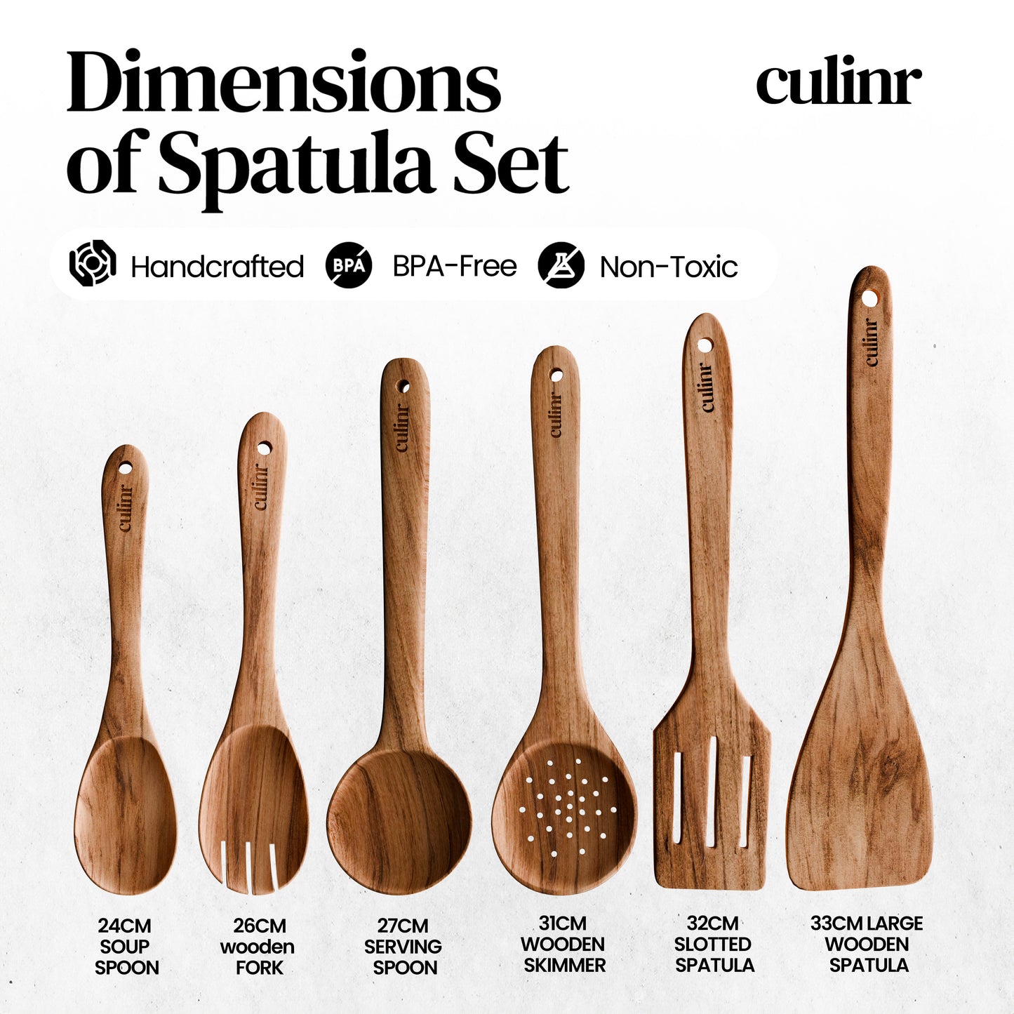 Teakwood Spatulas (Set of 6)