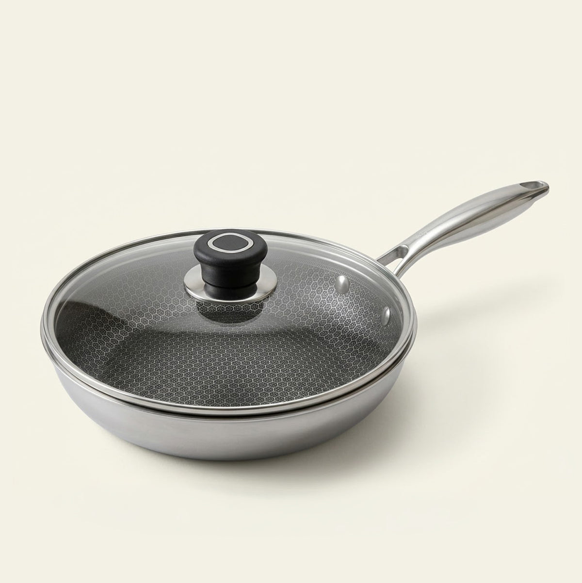 Culinr HexaShield triply frying pan with glass lid