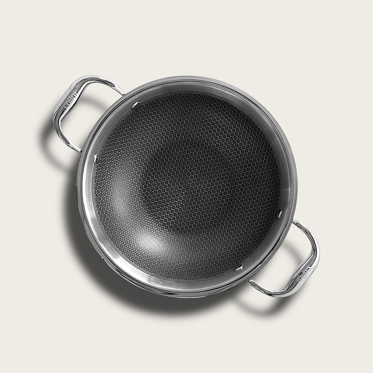 Culinr HexaShield triply kadhai with honeycomb cooking surface