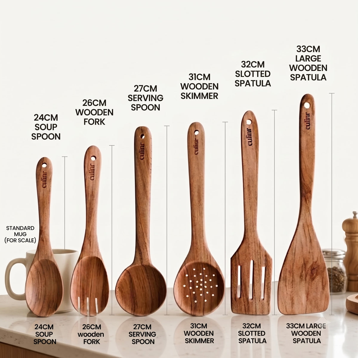 Teakwood Spatulas (Set of 6)